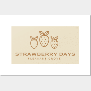 Brown Strawberry Days Pleasant Grove Utah Minimalist Posters and Art